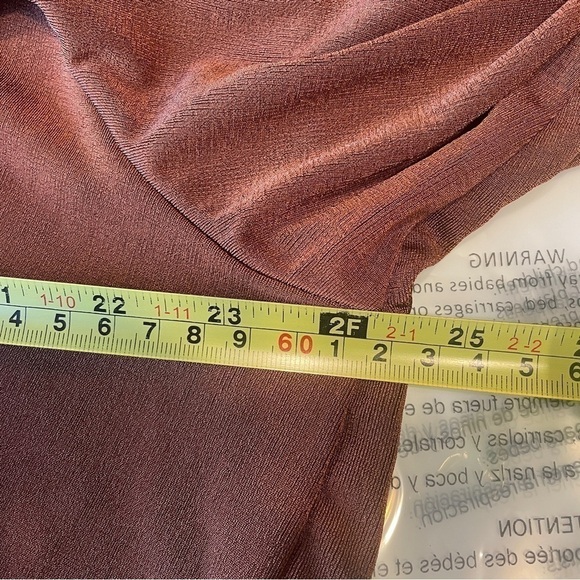 CAROLYN Strauss Collection Women's Tunic Oversized Rusty Brown And Tan Size 1X - Picture 5 of 7